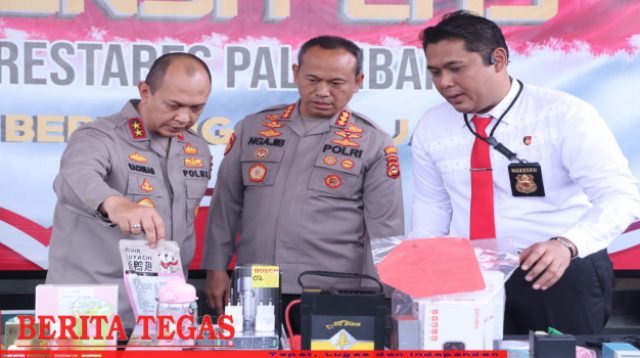 Satreskrim Polrestabes Palembang Gagalkan Pengiriman Barang Impor Ilegal Asal China